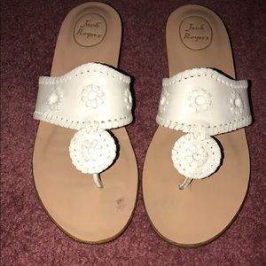 White Jack Rogers Sandals